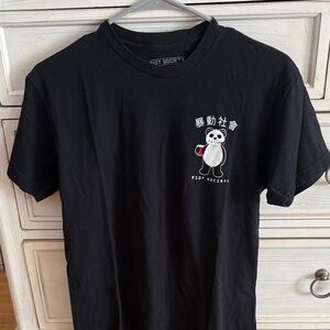 Riot Society Black Tee with Panda Design